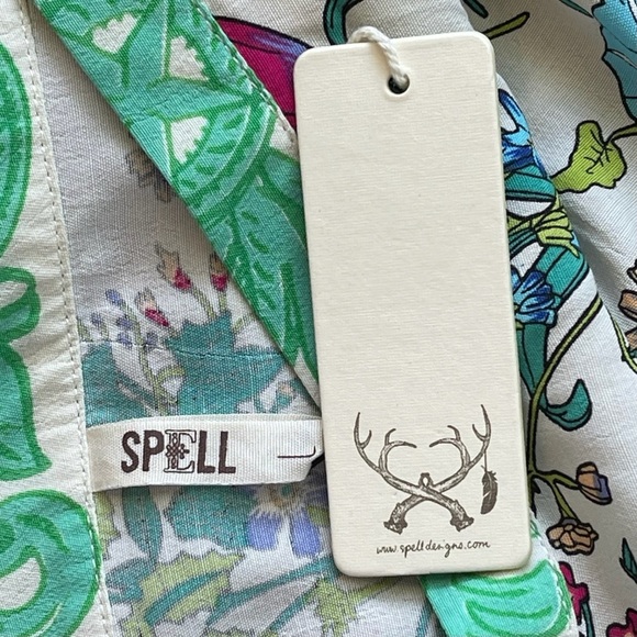 Spell & The Gypsy Queen Split Maxi Skirt Cream Floral Large NWT - Picture 6 of 10